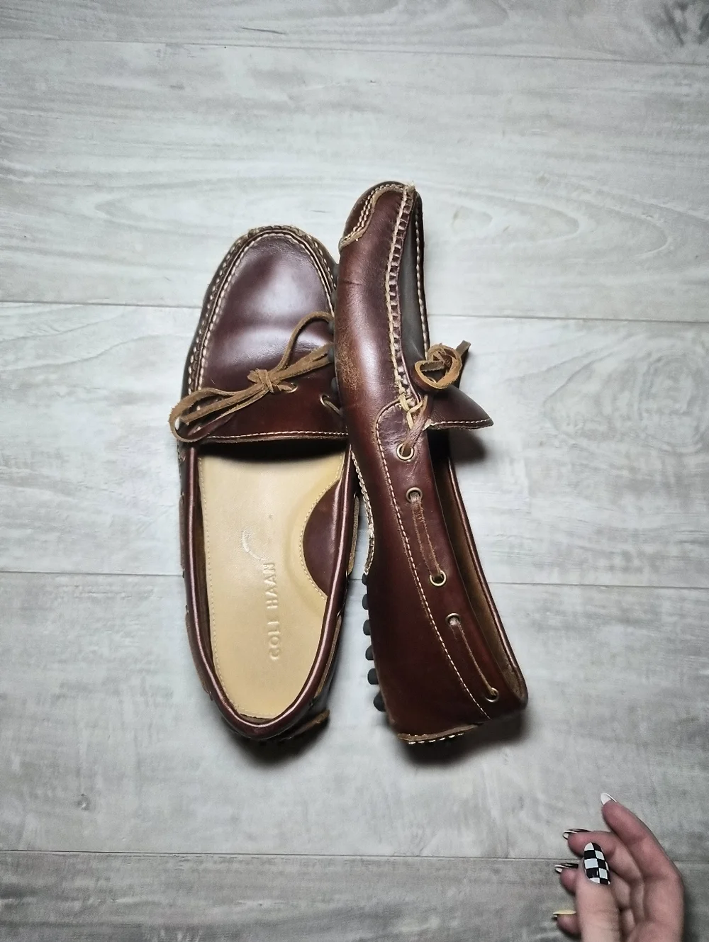 Classic Brown Leather Men’s Driving Moccasins Shoes